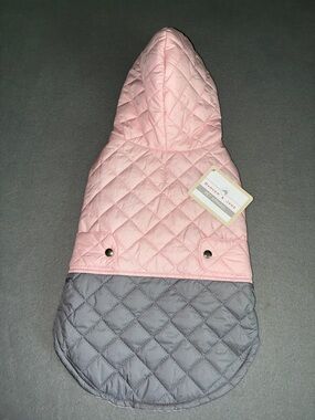 Pink Quilted Hooded Dog Coat NEW with tags!